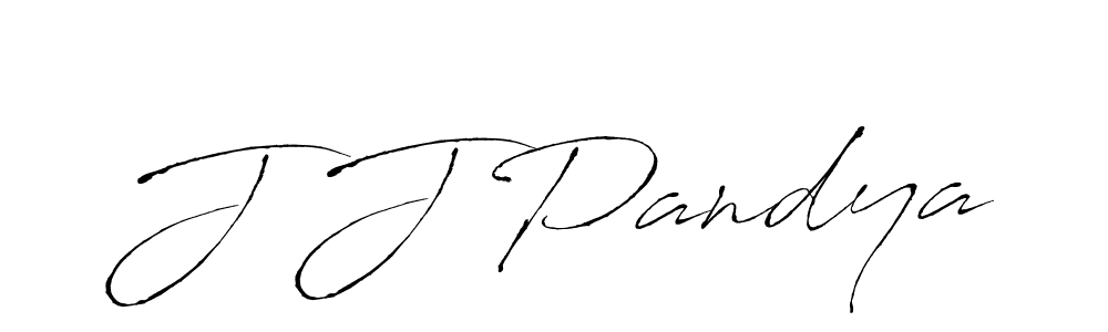 Create a beautiful signature design for name J J Pandya. With this signature (Antro_Vectra) fonts, you can make a handwritten signature for free. J J Pandya signature style 6 images and pictures png