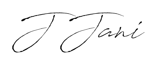 Achieve flawless digital penmanship with J Jani name in Antro_Vectra font. The perfect tool for creating online signatures. J Jani signature style 6 images and pictures png