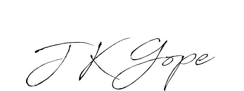 J K Gope stylish signature style. Best Handwritten Sign (Antro_Vectra) for my name. Handwritten Signature Collection Ideas for my name J K Gope. J K Gope signature style 6 images and pictures png