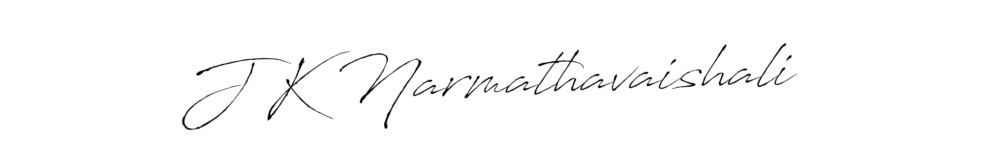 Make a beautiful signature design for name J K Narmathavaishali. With this signature (Antro_Vectra) style, you can create a handwritten signature for free. J K Narmathavaishali signature style 6 images and pictures png