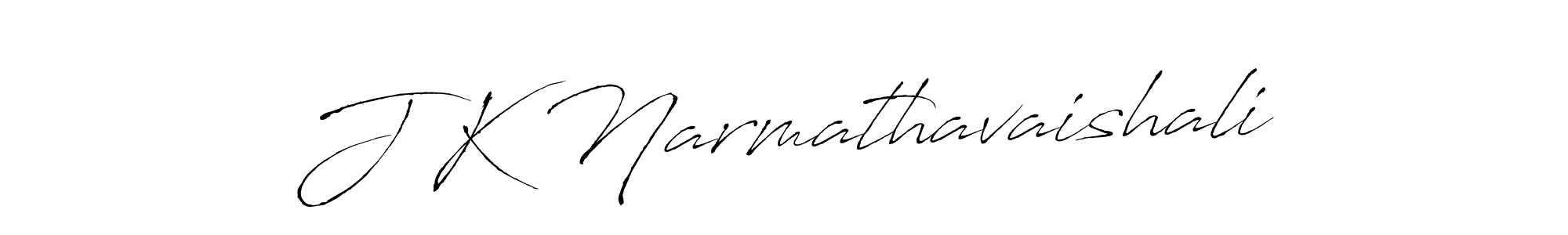 Make a beautiful signature design for name J K Narmathavaishali. With this signature (Antro_Vectra) style, you can create a handwritten signature for free. J K Narmathavaishali signature style 6 images and pictures png