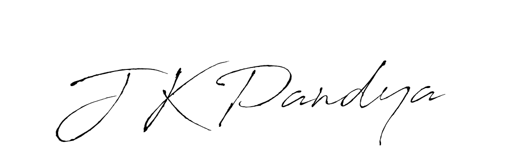 Make a beautiful signature design for name J K Pandya. With this signature (Antro_Vectra) style, you can create a handwritten signature for free. J K Pandya signature style 6 images and pictures png