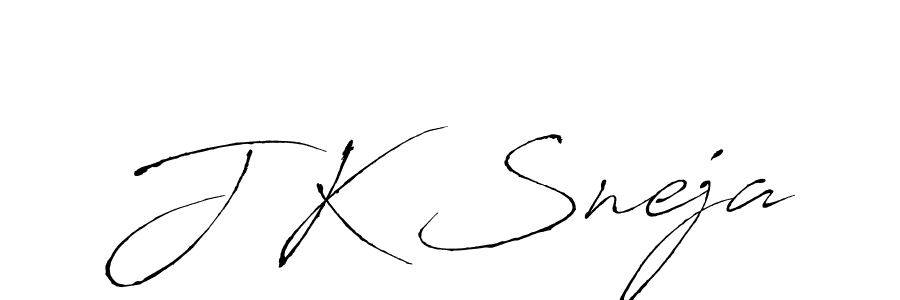 The best way (Antro_Vectra) to make a short signature is to pick only two or three words in your name. The name J K Sneja include a total of six letters. For converting this name. J K Sneja signature style 6 images and pictures png
