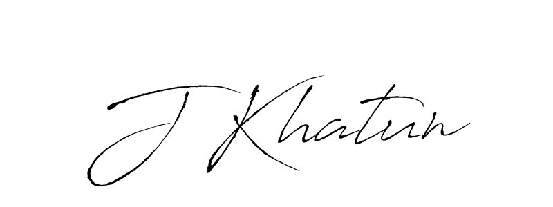 Make a beautiful signature design for name J Khatun. With this signature (Antro_Vectra) style, you can create a handwritten signature for free. J Khatun signature style 6 images and pictures png