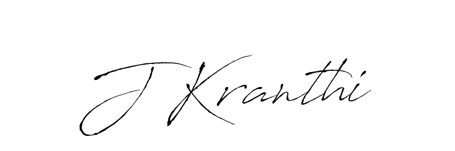 How to make J Kranthi name signature. Use Antro_Vectra style for creating short signs online. This is the latest handwritten sign. J Kranthi signature style 6 images and pictures png