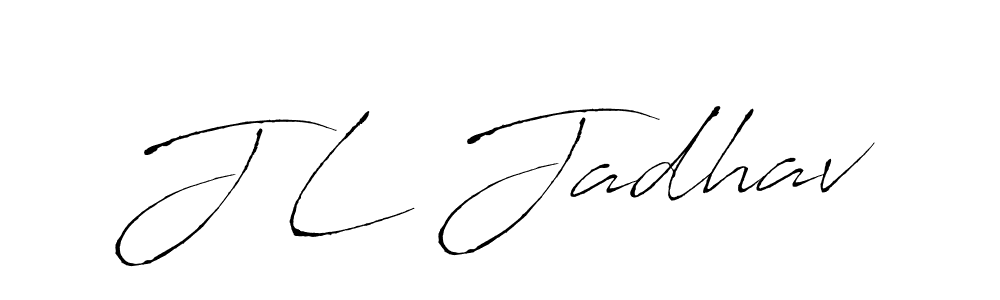 Create a beautiful signature design for name J L Jadhav. With this signature (Antro_Vectra) fonts, you can make a handwritten signature for free. J L Jadhav signature style 6 images and pictures png