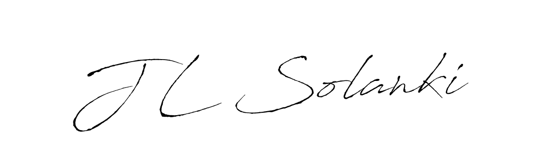 The best way (Antro_Vectra) to make a short signature is to pick only two or three words in your name. The name J L Solanki include a total of six letters. For converting this name. J L Solanki signature style 6 images and pictures png