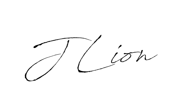 Design your own signature with our free online signature maker. With this signature software, you can create a handwritten (Antro_Vectra) signature for name J Lion. J Lion signature style 6 images and pictures png