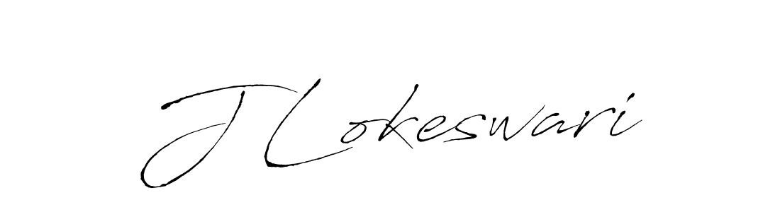 Make a beautiful signature design for name J Lokeswari. With this signature (Antro_Vectra) style, you can create a handwritten signature for free. J Lokeswari signature style 6 images and pictures png