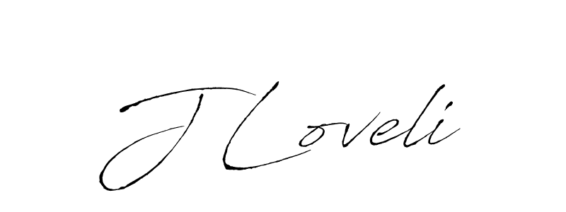 How to make J Loveli name signature. Use Antro_Vectra style for creating short signs online. This is the latest handwritten sign. J Loveli signature style 6 images and pictures png