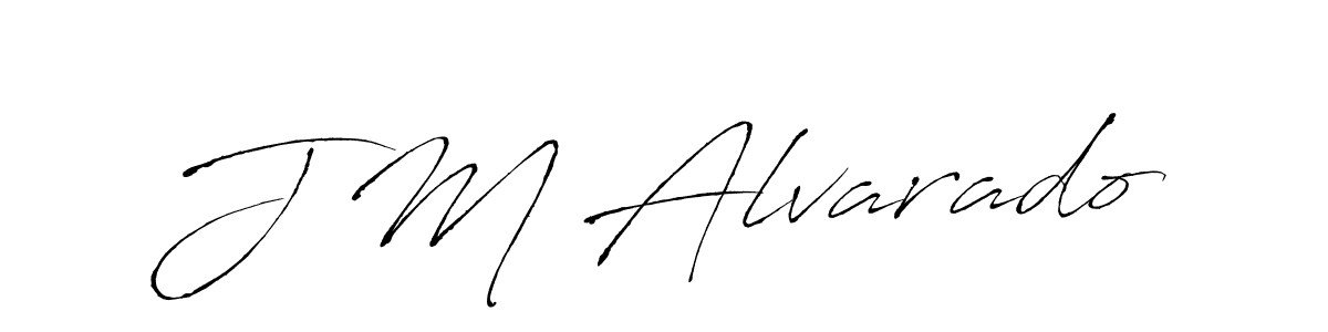 Make a beautiful signature design for name J M Alvarado. With this signature (Antro_Vectra) style, you can create a handwritten signature for free. J M Alvarado signature style 6 images and pictures png