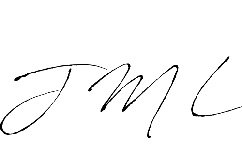 J M L stylish signature style. Best Handwritten Sign (Antro_Vectra) for my name. Handwritten Signature Collection Ideas for my name J M L. J M L signature style 6 images and pictures png