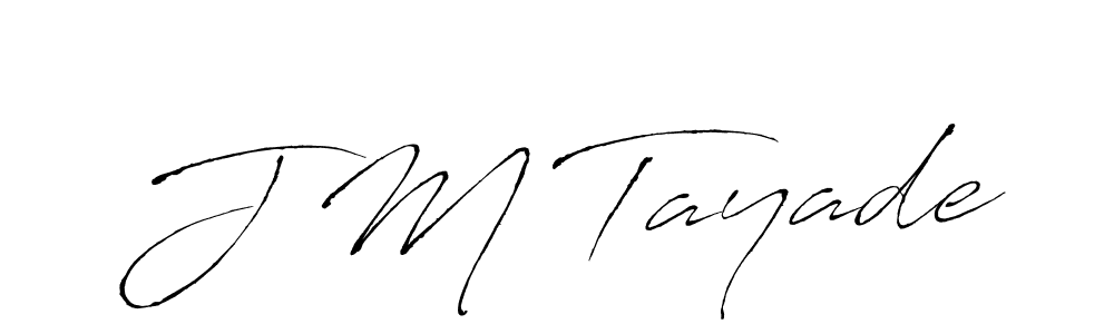 if you are searching for the best signature style for your name J M Tayade. so please give up your signature search. here we have designed multiple signature styles  using Antro_Vectra. J M Tayade signature style 6 images and pictures png