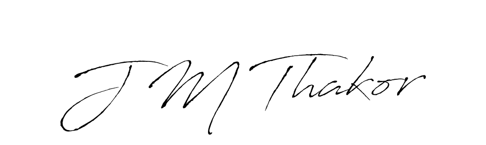 The best way (Antro_Vectra) to make a short signature is to pick only two or three words in your name. The name J M Thakor include a total of six letters. For converting this name. J M Thakor signature style 6 images and pictures png