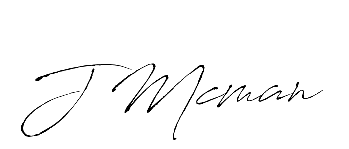 Create a beautiful signature design for name J Mcman. With this signature (Antro_Vectra) fonts, you can make a handwritten signature for free. J Mcman signature style 6 images and pictures png