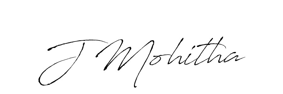 Make a beautiful signature design for name J Mohitha. With this signature (Antro_Vectra) style, you can create a handwritten signature for free. J Mohitha signature style 6 images and pictures png