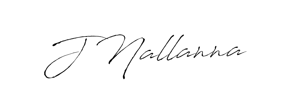 Make a beautiful signature design for name J Nallanna. With this signature (Antro_Vectra) style, you can create a handwritten signature for free. J Nallanna signature style 6 images and pictures png