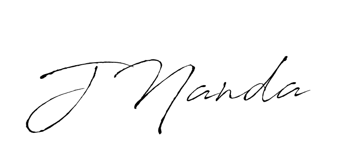 Make a beautiful signature design for name J Nanda. With this signature (Antro_Vectra) style, you can create a handwritten signature for free. J Nanda signature style 6 images and pictures png