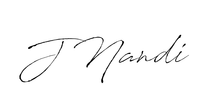 Design your own signature with our free online signature maker. With this signature software, you can create a handwritten (Antro_Vectra) signature for name J Nandi. J Nandi signature style 6 images and pictures png