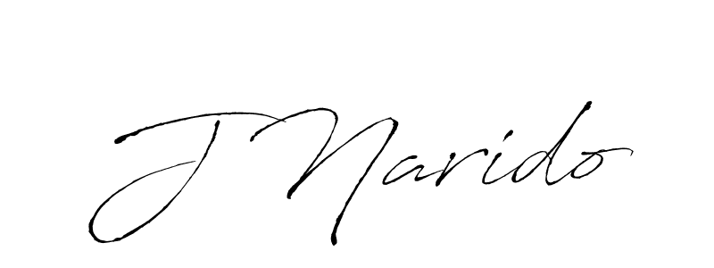 Create a beautiful signature design for name J Narido. With this signature (Antro_Vectra) fonts, you can make a handwritten signature for free. J Narido signature style 6 images and pictures png