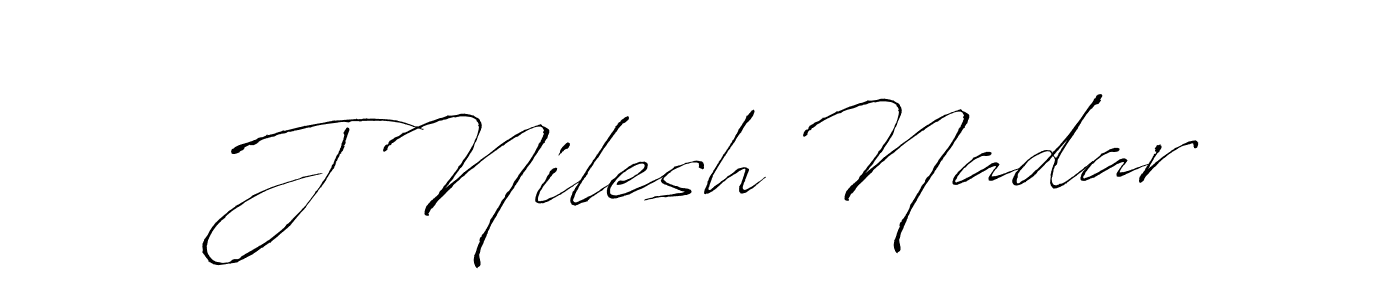 Use a signature maker to create a handwritten signature online. With this signature software, you can design (Antro_Vectra) your own signature for name J Nilesh Nadar. J Nilesh Nadar signature style 6 images and pictures png