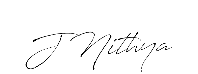 Design your own signature with our free online signature maker. With this signature software, you can create a handwritten (Antro_Vectra) signature for name J Nithya. J Nithya signature style 6 images and pictures png