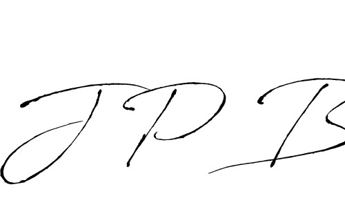 Create a beautiful signature design for name J P B. With this signature (Antro_Vectra) fonts, you can make a handwritten signature for free. J P B signature style 6 images and pictures png