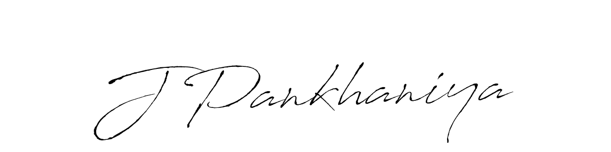 Make a beautiful signature design for name J Pankhaniya. With this signature (Antro_Vectra) style, you can create a handwritten signature for free. J Pankhaniya signature style 6 images and pictures png