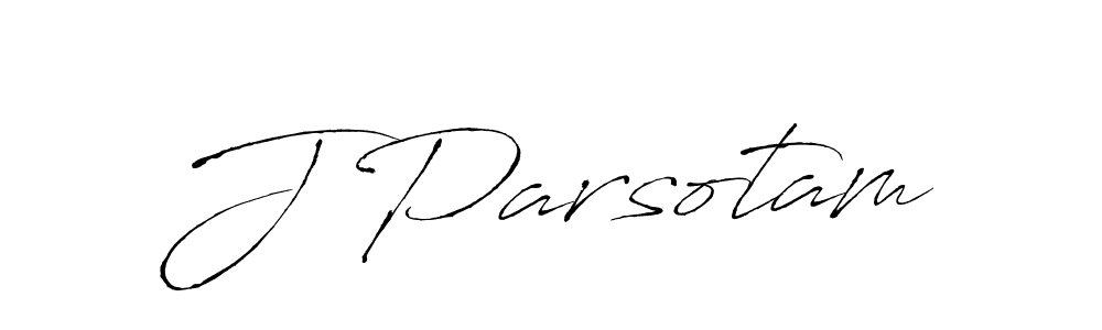 Create a beautiful signature design for name J Parsotam. With this signature (Antro_Vectra) fonts, you can make a handwritten signature for free. J Parsotam signature style 6 images and pictures png