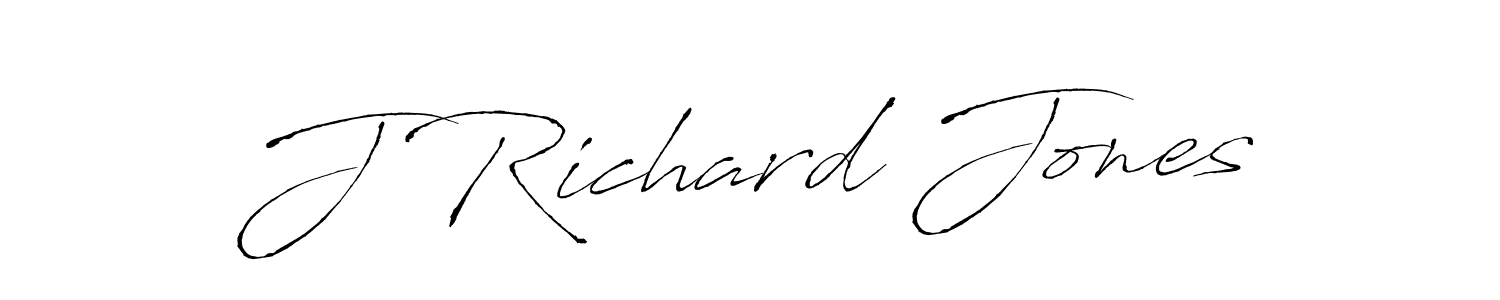 Create a beautiful signature design for name J Richard Jones. With this signature (Antro_Vectra) fonts, you can make a handwritten signature for free. J Richard Jones signature style 6 images and pictures png