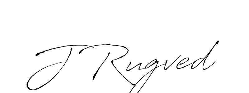 How to make J Rugved name signature. Use Antro_Vectra style for creating short signs online. This is the latest handwritten sign. J Rugved signature style 6 images and pictures png