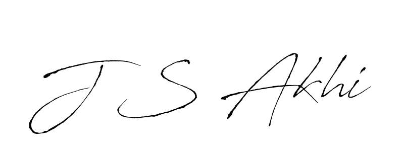 How to make J S Akhi signature? Antro_Vectra is a professional autograph style. Create handwritten signature for J S Akhi name. J S Akhi signature style 6 images and pictures png