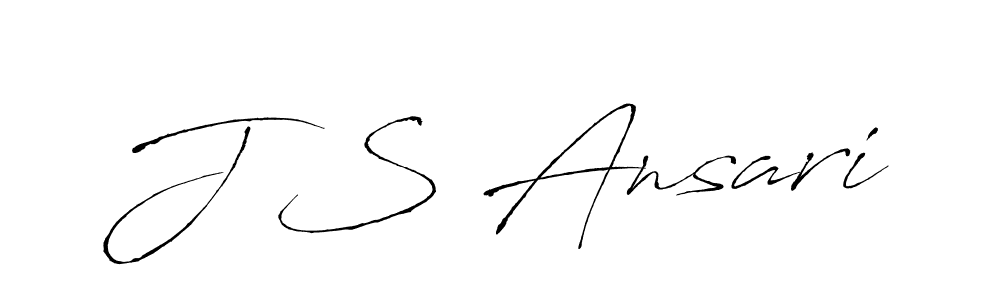 Create a beautiful signature design for name J S Ansari. With this signature (Antro_Vectra) fonts, you can make a handwritten signature for free. J S Ansari signature style 6 images and pictures png