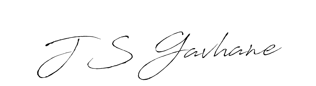 Create a beautiful signature design for name J S Gavhane. With this signature (Antro_Vectra) fonts, you can make a handwritten signature for free. J S Gavhane signature style 6 images and pictures png