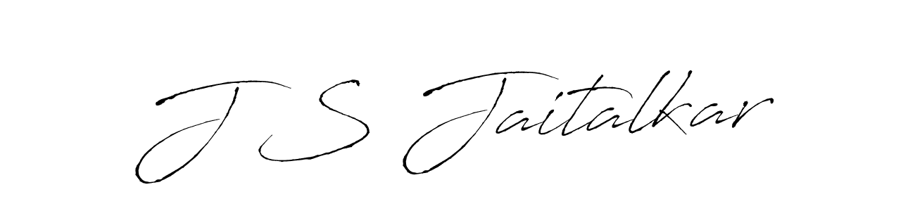 How to make J S Jaitalkar name signature. Use Antro_Vectra style for creating short signs online. This is the latest handwritten sign. J S Jaitalkar signature style 6 images and pictures png