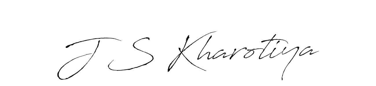 Make a beautiful signature design for name J S Kharotiya. With this signature (Antro_Vectra) style, you can create a handwritten signature for free. J S Kharotiya signature style 6 images and pictures png