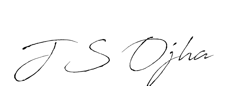 Make a beautiful signature design for name J S Ojha. With this signature (Antro_Vectra) style, you can create a handwritten signature for free. J S Ojha signature style 6 images and pictures png