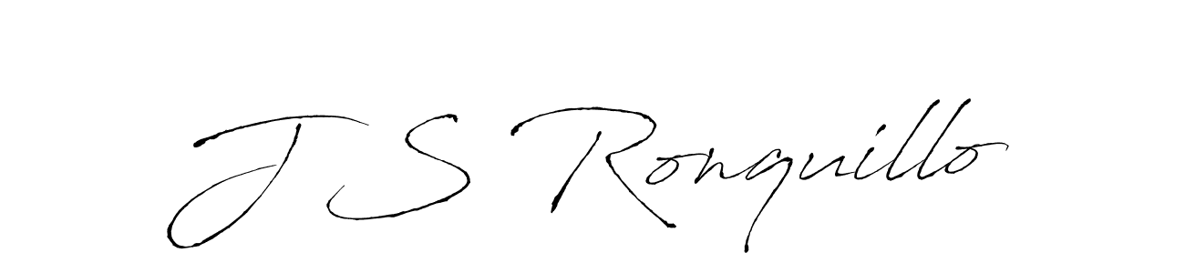 Antro_Vectra is a professional signature style that is perfect for those who want to add a touch of class to their signature. It is also a great choice for those who want to make their signature more unique. Get J S Ronquillo name to fancy signature for free. J S Ronquillo signature style 6 images and pictures png