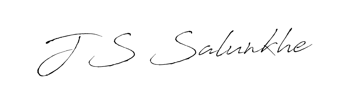 You should practise on your own different ways (Antro_Vectra) to write your name (J S Salunkhe) in signature. don't let someone else do it for you. J S Salunkhe signature style 6 images and pictures png