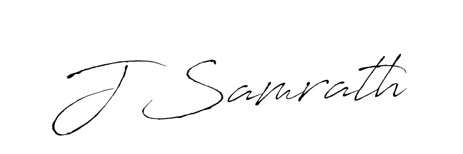 Make a beautiful signature design for name J Samrath. With this signature (Antro_Vectra) style, you can create a handwritten signature for free. J Samrath signature style 6 images and pictures png