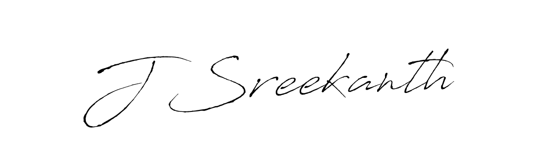 How to make J Sreekanth name signature. Use Antro_Vectra style for creating short signs online. This is the latest handwritten sign. J Sreekanth signature style 6 images and pictures png