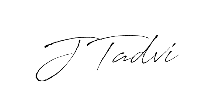 How to make J Tadvi name signature. Use Antro_Vectra style for creating short signs online. This is the latest handwritten sign. J Tadvi signature style 6 images and pictures png