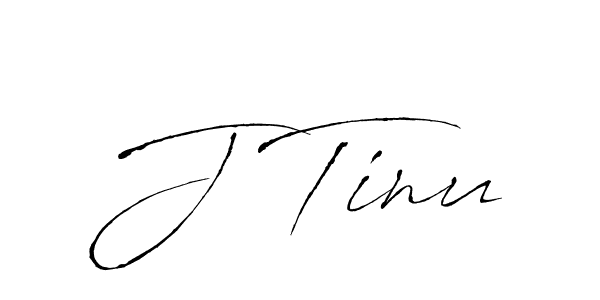 Design your own signature with our free online signature maker. With this signature software, you can create a handwritten (Antro_Vectra) signature for name J Tinu. J Tinu signature style 6 images and pictures png