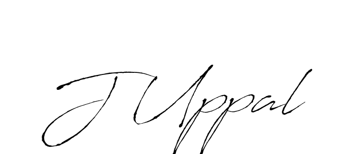 The best way (Antro_Vectra) to make a short signature is to pick only two or three words in your name. The name J Uppal include a total of six letters. For converting this name. J Uppal signature style 6 images and pictures png