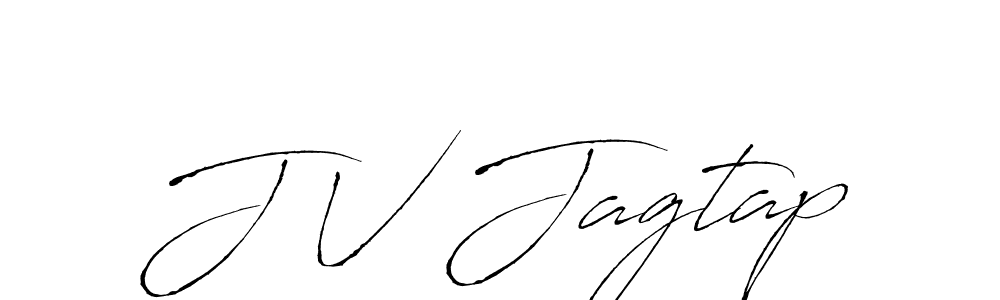 if you are searching for the best signature style for your name J V Jagtap. so please give up your signature search. here we have designed multiple signature styles  using Antro_Vectra. J V Jagtap signature style 6 images and pictures png