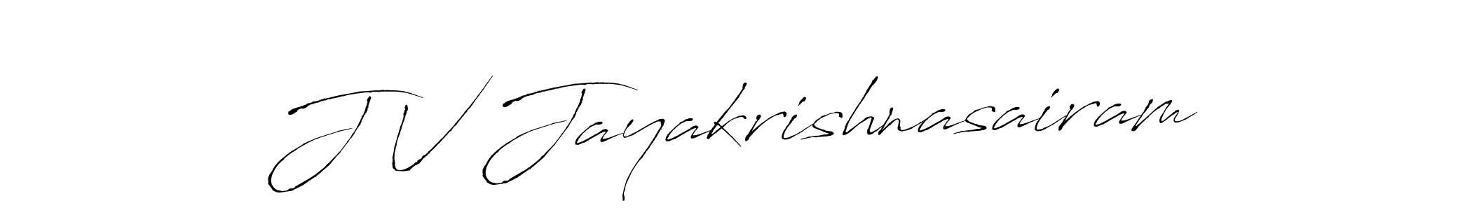 The best way (Antro_Vectra) to make a short signature is to pick only two or three words in your name. The name J V Jayakrishnasairam include a total of six letters. For converting this name. J V Jayakrishnasairam signature style 6 images and pictures png