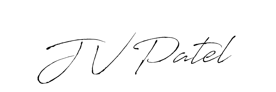 J V Patel stylish signature style. Best Handwritten Sign (Antro_Vectra) for my name. Handwritten Signature Collection Ideas for my name J V Patel. J V Patel signature style 6 images and pictures png