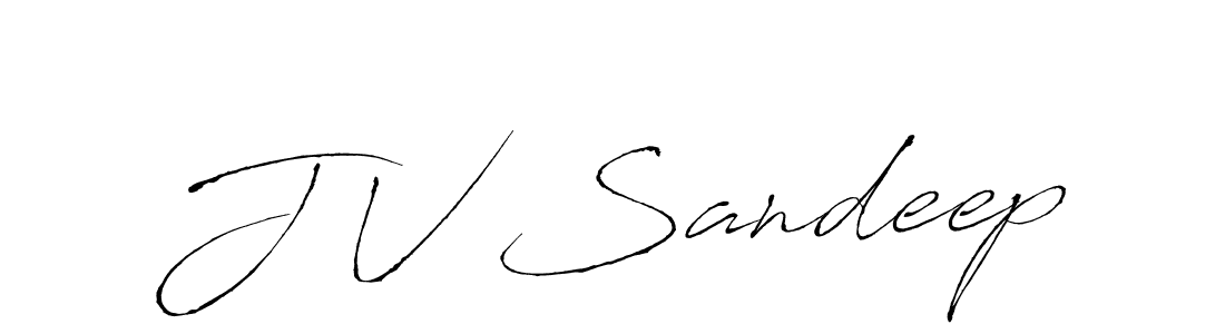 Create a beautiful signature design for name J V Sandeep. With this signature (Antro_Vectra) fonts, you can make a handwritten signature for free. J V Sandeep signature style 6 images and pictures png