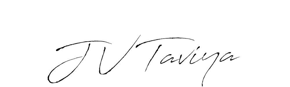 How to make J V Taviya name signature. Use Antro_Vectra style for creating short signs online. This is the latest handwritten sign. J V Taviya signature style 6 images and pictures png