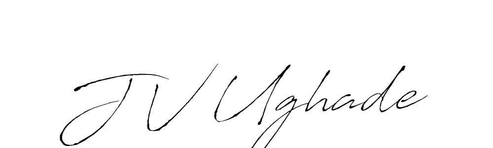 This is the best signature style for the J V Ughade name. Also you like these signature font (Antro_Vectra). Mix name signature. J V Ughade signature style 6 images and pictures png